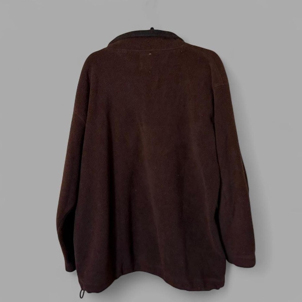 McIntosh & Seymour Men's Rugby Brown Half-Zip Fleece Large - Picture 2 of 4